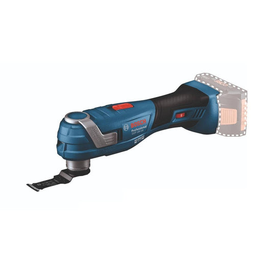 Bosch 18V Professional Multi Cutter Skin Only - 115mm x 95mm x 316mm - Quick Blade Change - Vibration Control - Auzzistore