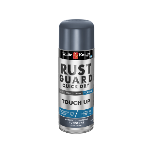 White Knight Rust Guard 300g Ironstone Satin Touch Up Spray Paint