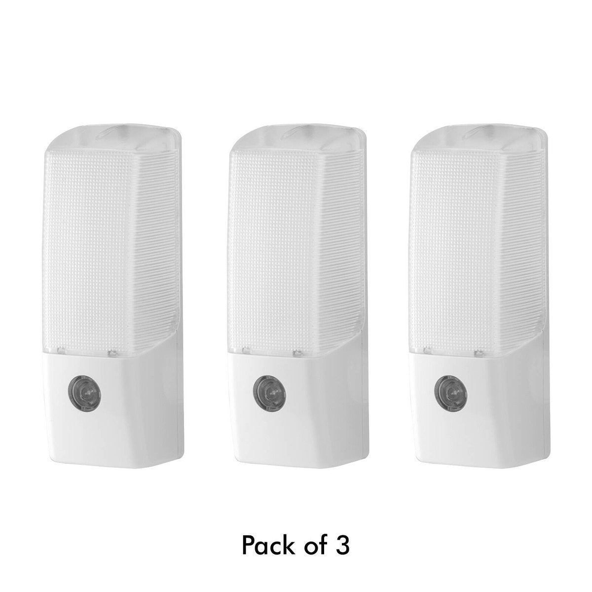 Arlec LED Nightlight Pack of 3 - Automatic Dusk to Dawn - Polycarbonate - Soft Light
