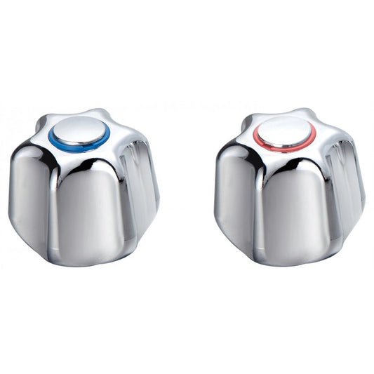 Shaw Mason Chrome PVC Star Style Handles Pair 47mm ABS Durable - Auzzistore