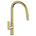 Mondella Rococo Pull Down Sink Mixer - 145mm x 435mm - Brushed Brass - Lead-Free
