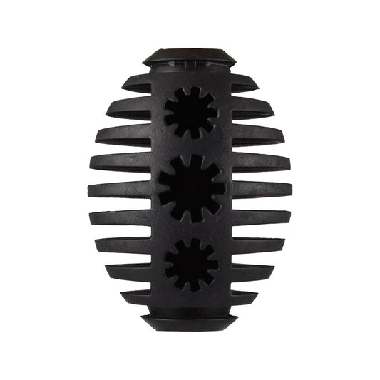 Gladiator 8cm Rugby Dog Toy - Black - Natural Rubber - Dental Care - Auzzistore