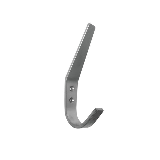 Adoored Satin Chrome Dene Deco Hook - 25mm Steel - Durable Design
