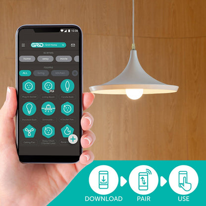 Arlec B22 LED Globe 1050lm 12W - Smart Colour Temperature Adjustable