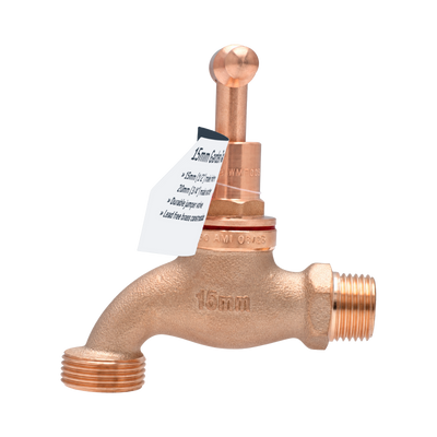 Syneco 15mm Brass Male Garden Tap - Durable Lead-Free Brass - WaterMark Certified