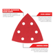 Diablo 93 x 93mm Detail Sander Sheets 10 Pack - 120 Grit - Red