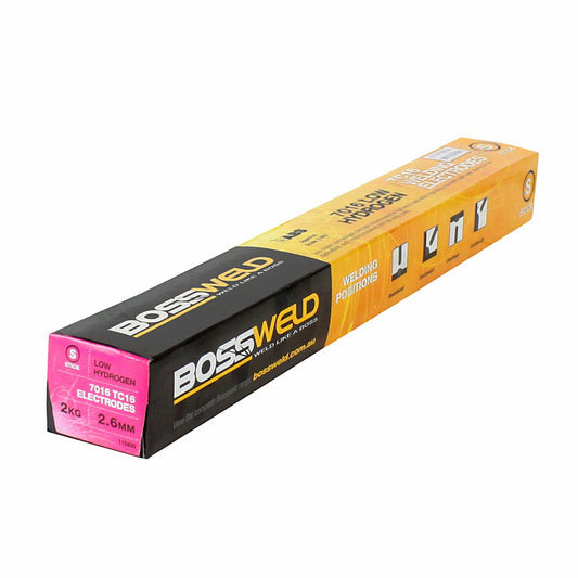 Bossweld Twin Coated Electrode - 2.6mm x 2kg - Hydrogen Controlled - All Position – view 2 - Auzzistore