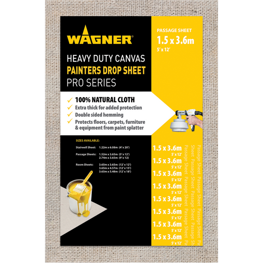 Wagner Heavy Duty Drop Cloth - 1.52m x 3.65m - Cotton - Tear Resistant - Auzzistore