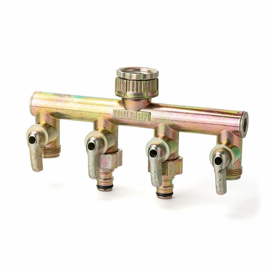 Holman 4 Way Metal Tap Outlet - 4 Outlet - Die Cast Metal - Durable - Auzzistore
