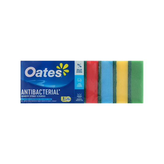 Oates Antibacterial Sponge Scourers 8 Pack - 355mm x 92mm - Rainbow – view 2