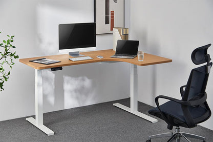 Gorilla Office 1600 x 1100 x 600mm Standing Desk (White/Oak)