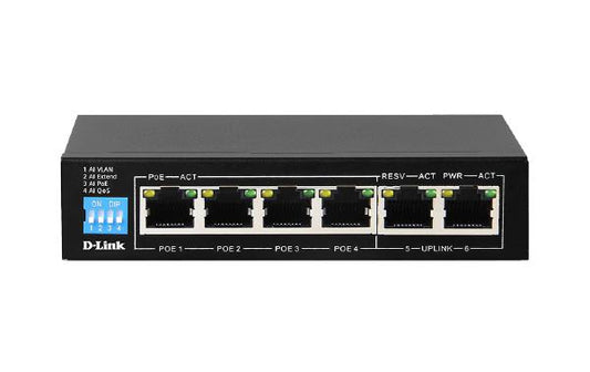 6-Port Gigabit PoE Switch with Long Reach Technology | Auzzi Store