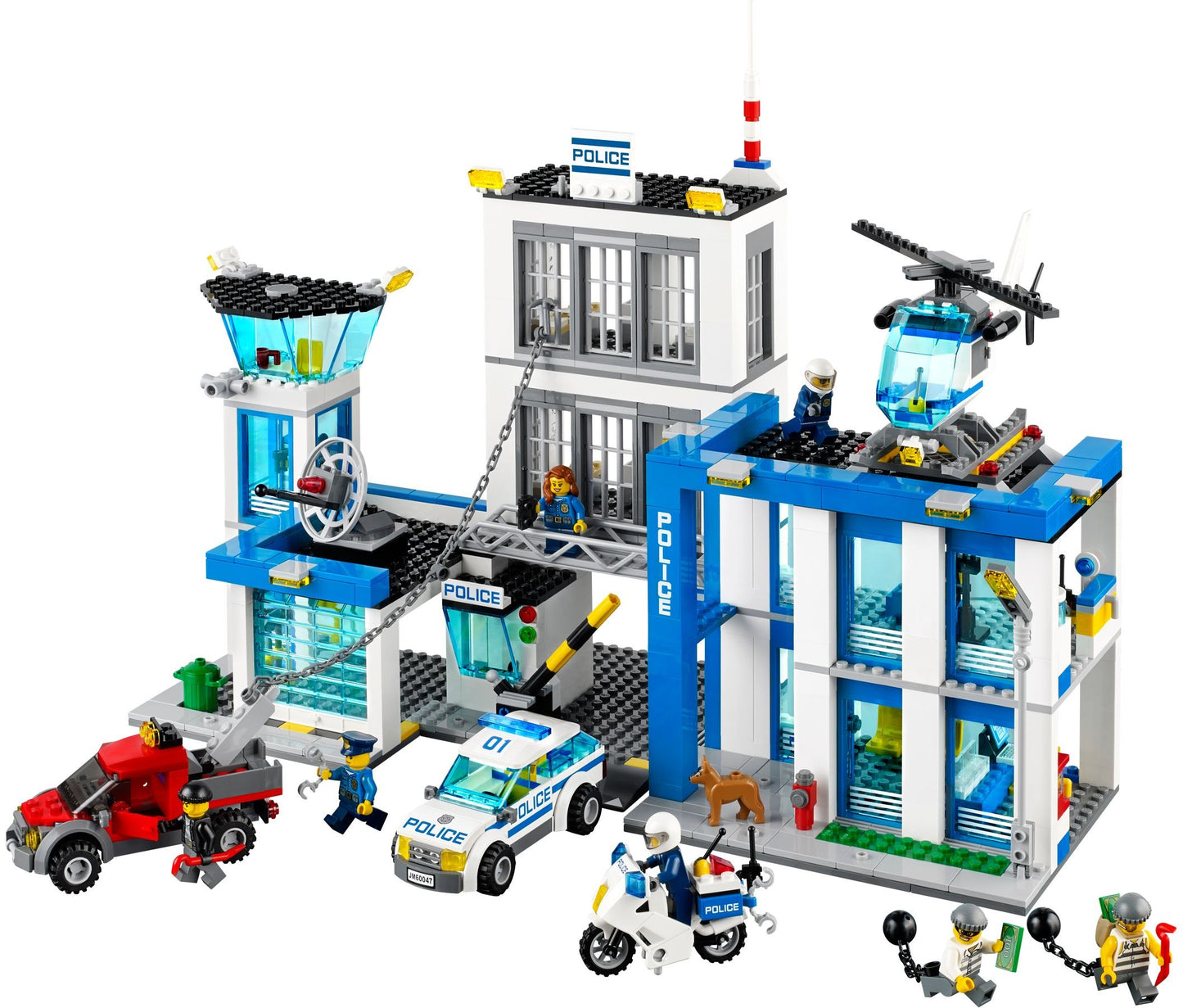 LEGO 60047 Police Station - Jailbreak! Helicopter & Crook's Tow Truck