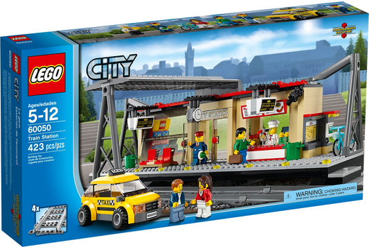 LEGO 60050 City Train Station with Taxi, Shop & Minifigures - Auzzistore