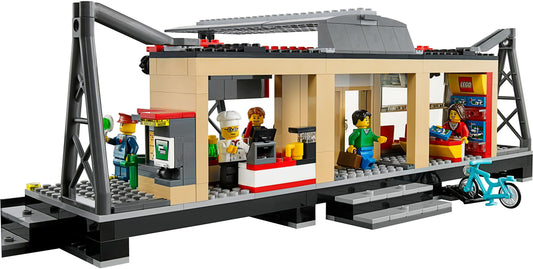 LEGO 60050 City Train Station with Taxi, Shop & Minifigures – view 2 - Auzzistore