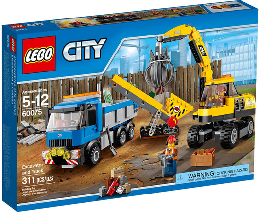LEGO 60075 Excavator & Truck with Conveyor | Demolition Set - Auzzistore