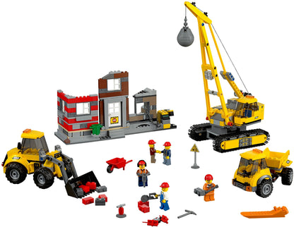 LEGO 60076 Demolition Site Set - Crane, Wrecking Ball, & Dump Truck