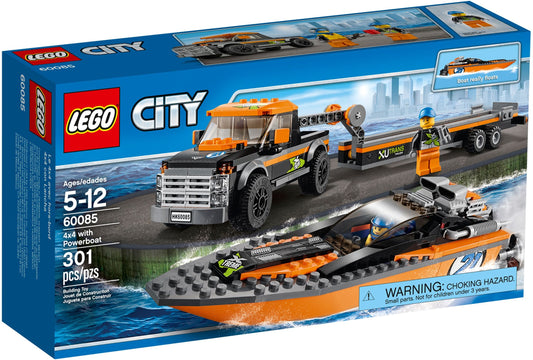 LEGO 60085 4x4 Truck with Powerboat & Trailer - Auzzistore