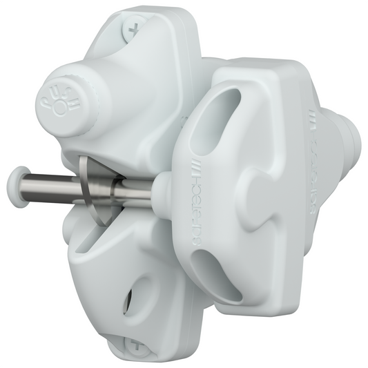 Protectoral G8Safe Double Sided Gravity x Gate Latch - 100.5mm x 126mm x 295mm - White - Durable & Rust-Resistant - Auzzistore