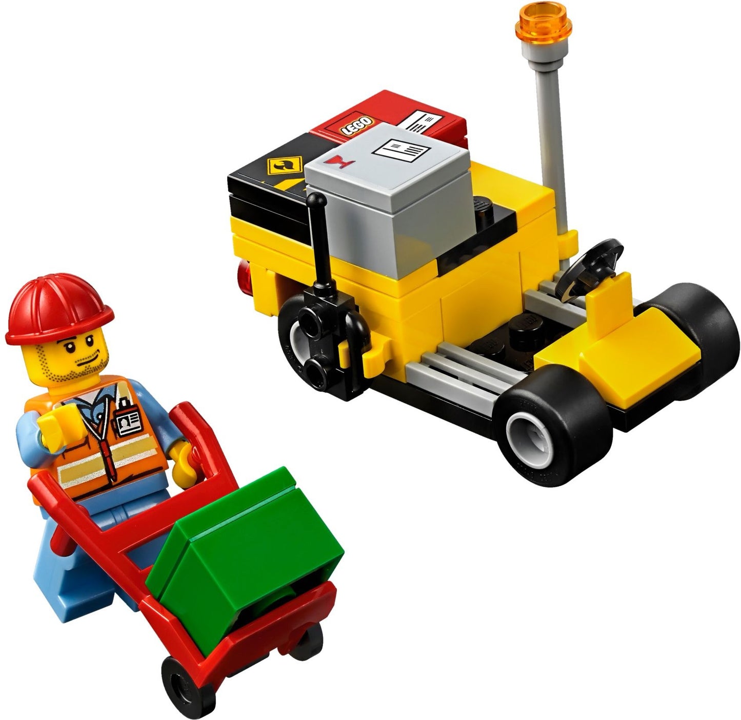 LEGO 60101 Airport Cargo Plane: Toy Plane with Service Car & Minifigures