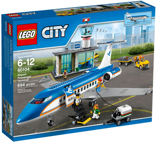 LEGO 60104 Airport Passenger Terminal: Airplane & Minifigures Set - Auzzistore