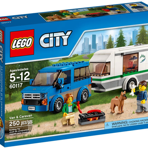 LEGO 60117 Van & Caravan Camping Set with Minifigures - Auzzistore
