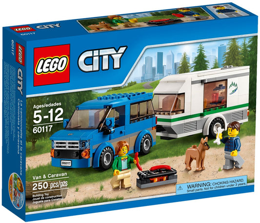 LEGO 60117 Van & Caravan Camping Set with Minifigures - Auzzistore