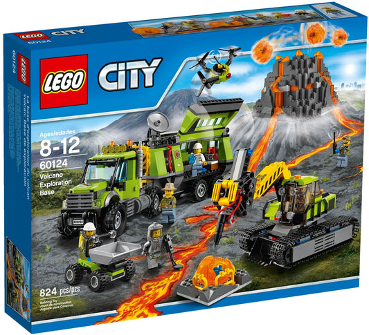 LEGO 60124 Volcano Exploration Base - Erupting Lava Fun! - Auzzistore