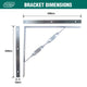 Carinya Heavy Duty Twisted Stay Bracket 400x350mm Zinc Plated Strength