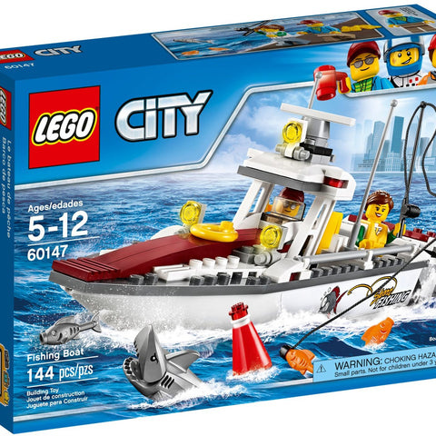 LEGO 60147 Fishing Boat with Minifigures & Shark - Auzzistore