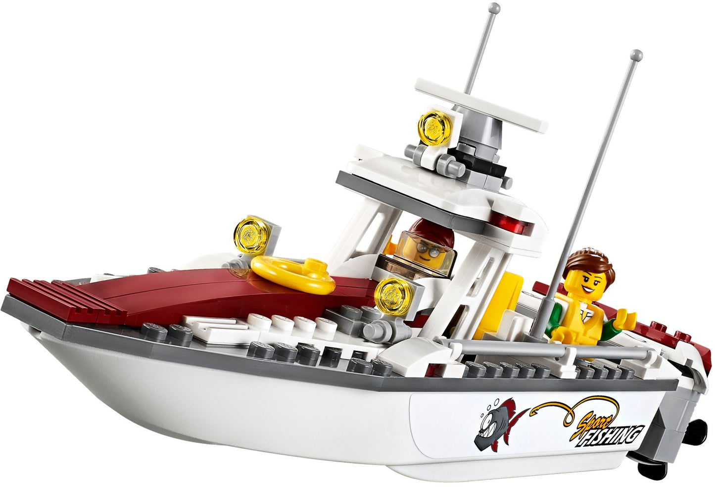 LEGO 60147 Fishing Boat with Motor, Minifigures & Shark