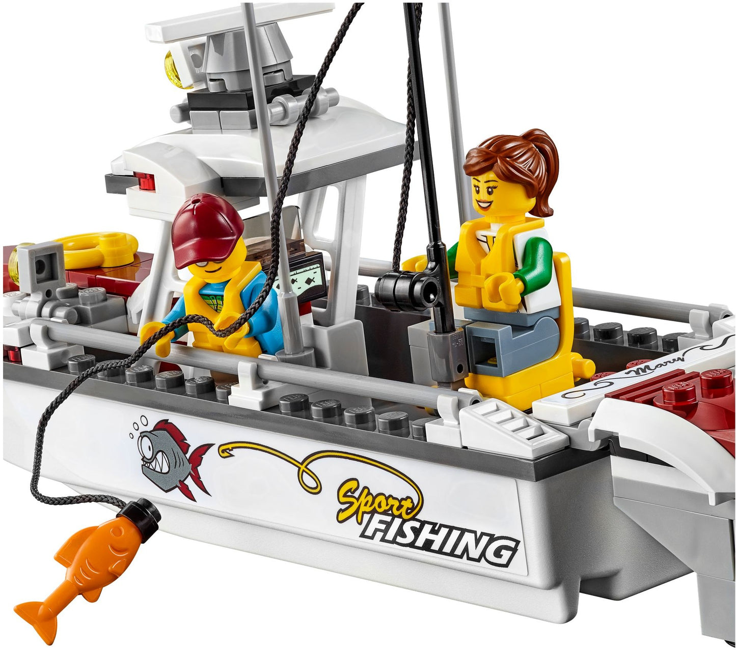 LEGO 60147 Fishing Boat with Motor, Minifigures & Shark