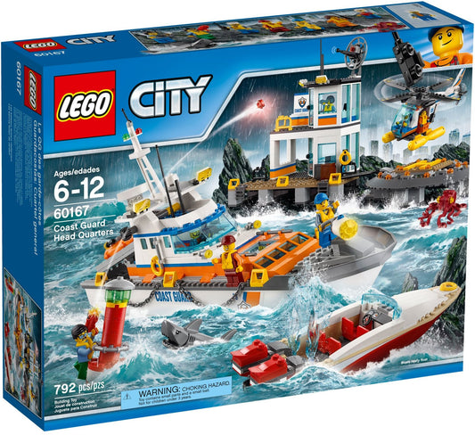 LEGO 60167 Coast Guard HQ Ship, Helicopter & Speedboat Rescue - Auzzistore