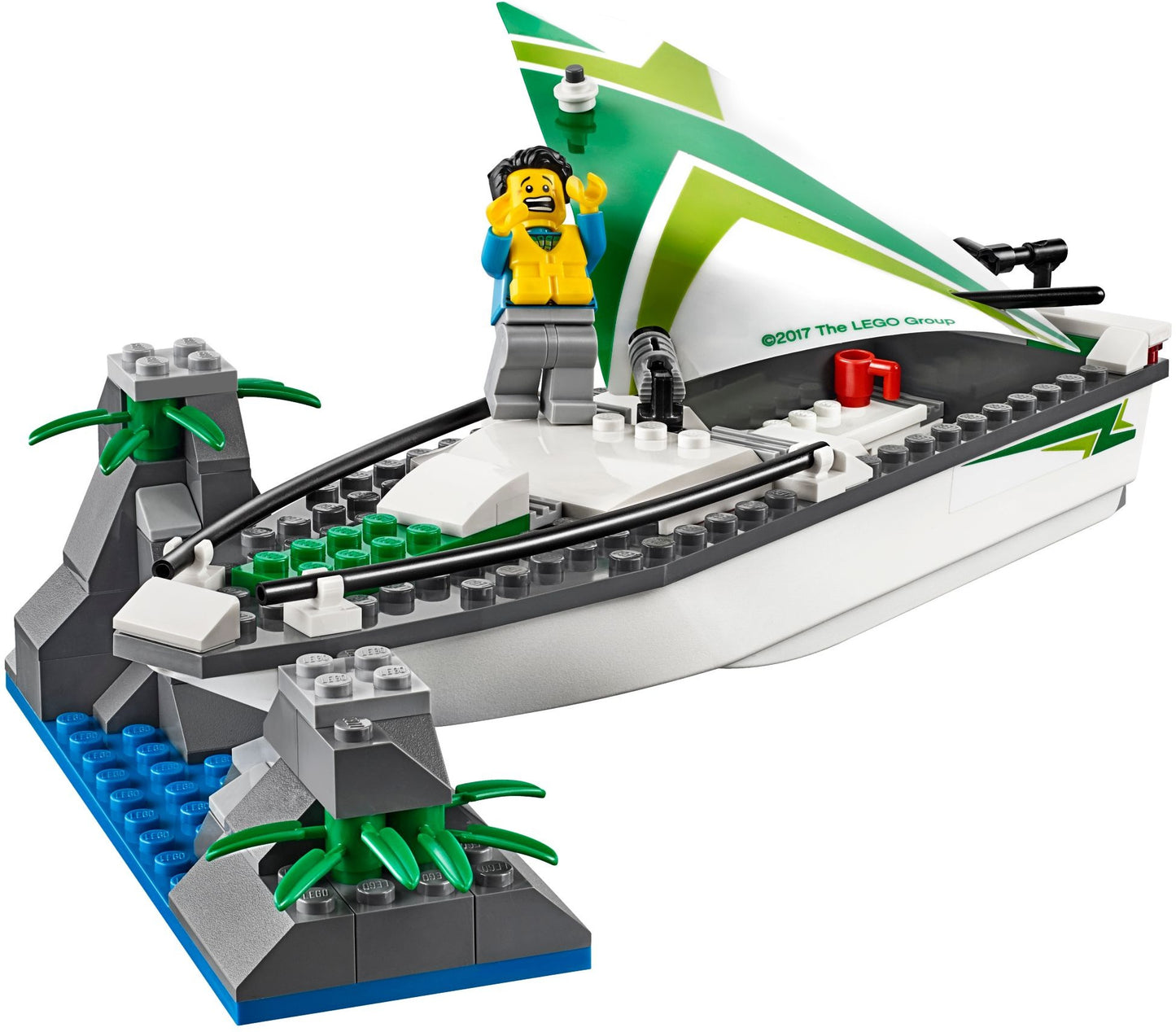 LEGO 60168 Sailboat Rescue Mission Coast Guard Boat Set