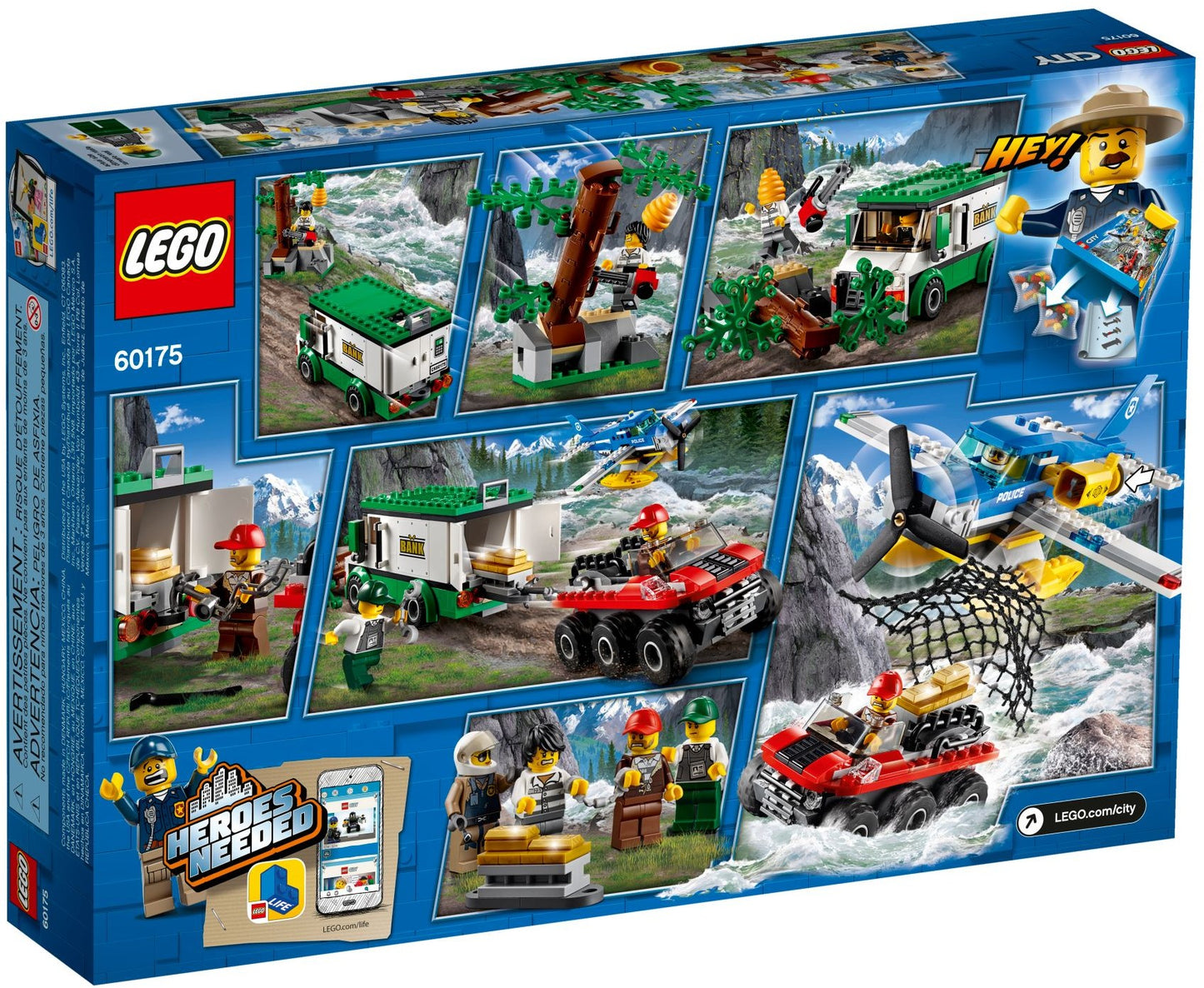 LEGO 60175 Mountain River Heist: Police vs. Crooks Gold Chase