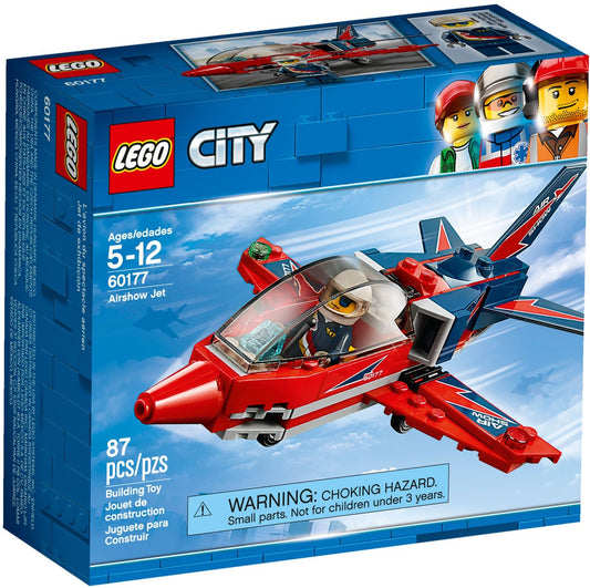 LEGO 60177 Airshow Jet: Pilot Minifigure & Toy Plane Building Set - Auzzistore