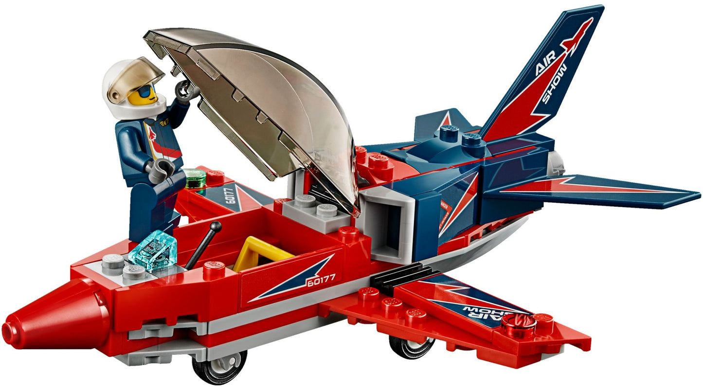 LEGO 60177 Airshow Jet: Pilot Minifigure & Toy Plane Building Set