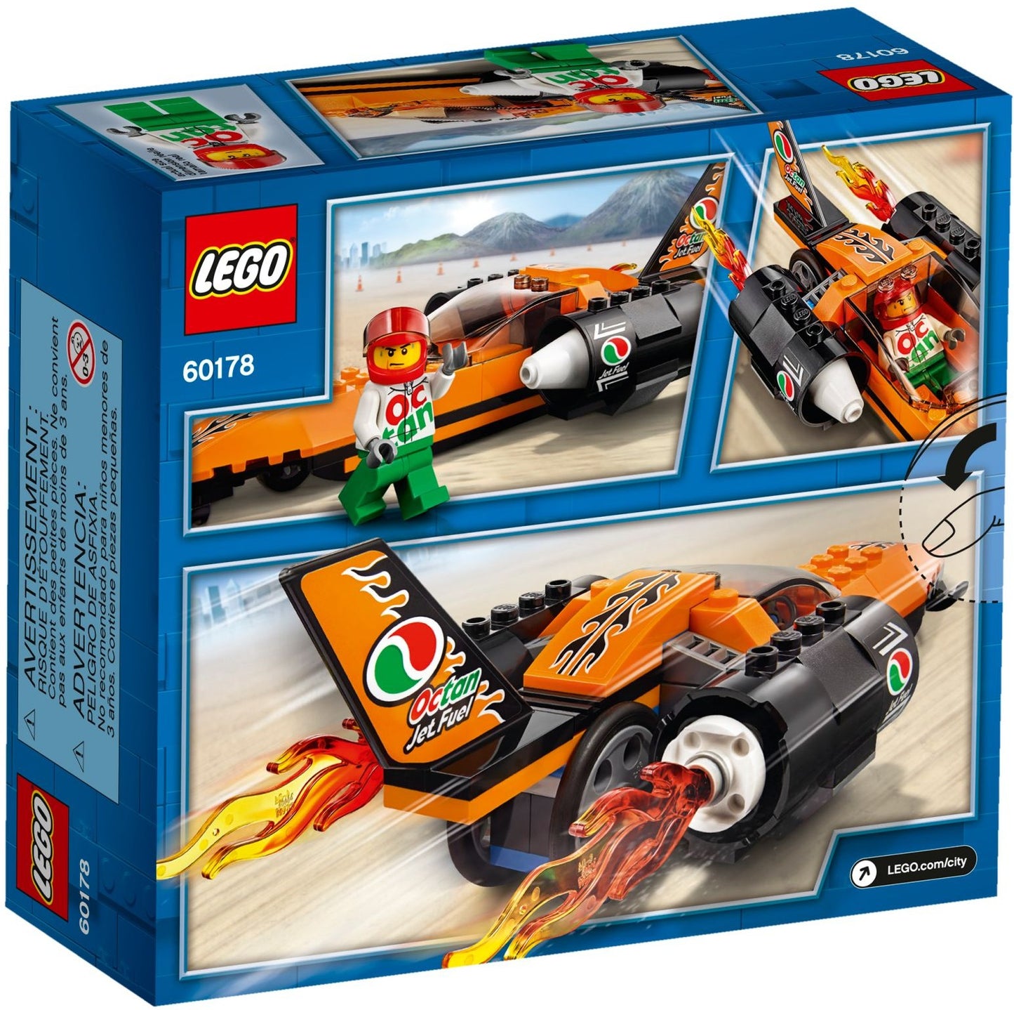 LEGO 60178 Speed Record Car - Race Car Toy with Minifigure
