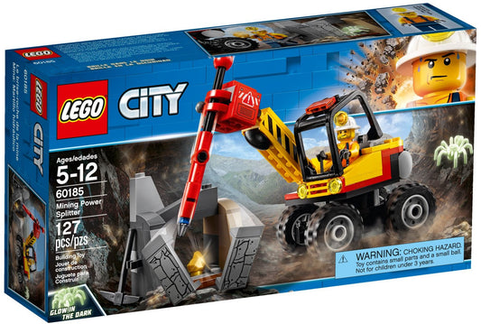 LEGO 60185 Mining Power Splitter: Excavator Toy with Gold Nugget