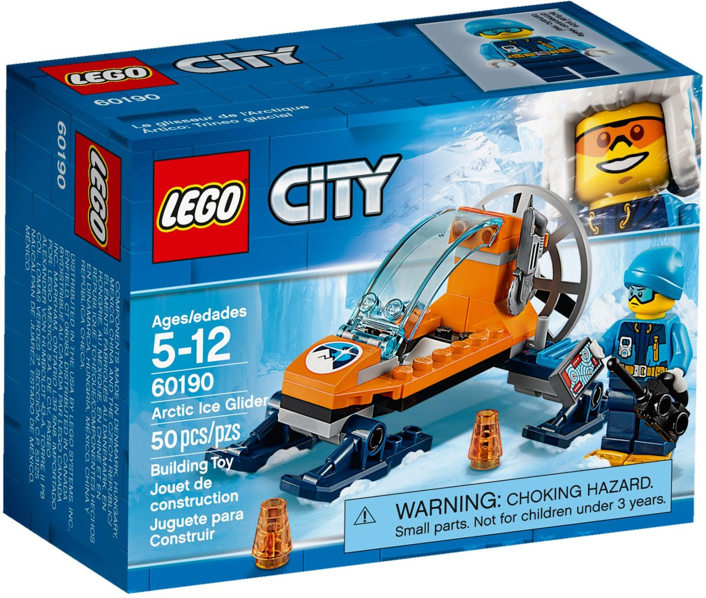 LEGO 60190 Arctic Ice Glider - Arctic Explorer Set with Minifigure