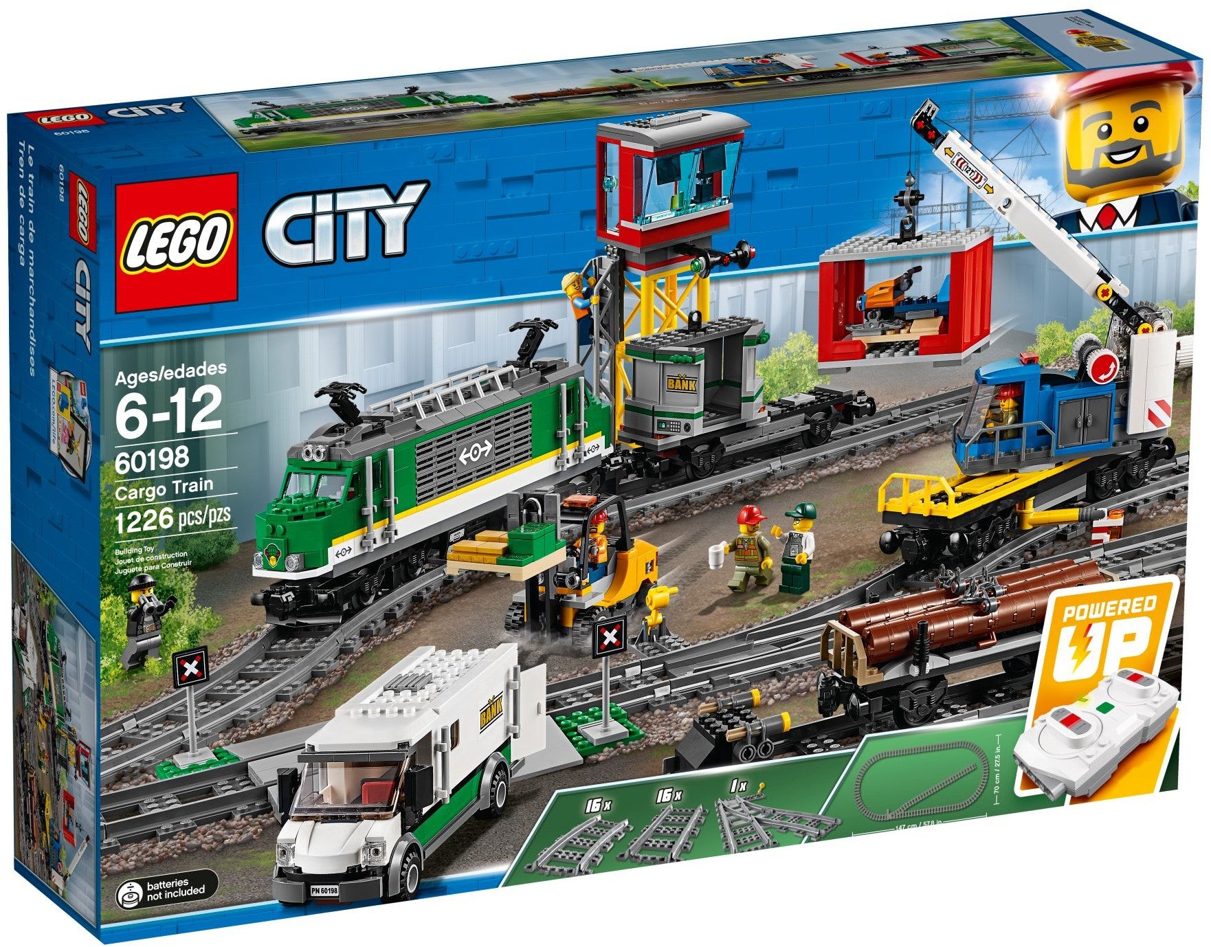 LEGO City 60198 Cargo Train Set Battery Powered Engine- Auzzi Store
