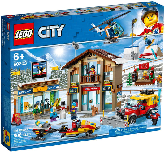 LEGO 60203 Ski Resort Playset: Snow Fun & Rescue Adventures