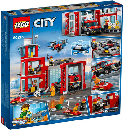 LEGO 60215 Fire Station: Fire Rescue Building Set with Truck & Drone