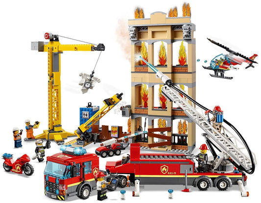 LEGO 60216 Downtown Fire Brigade Rescue Helicopter Building Set – view 2 - Auzzistore