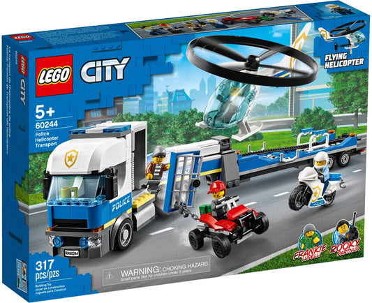 LEGO 60244 Police Helicopter Transport Truck & ATV Playset - Auzzistore