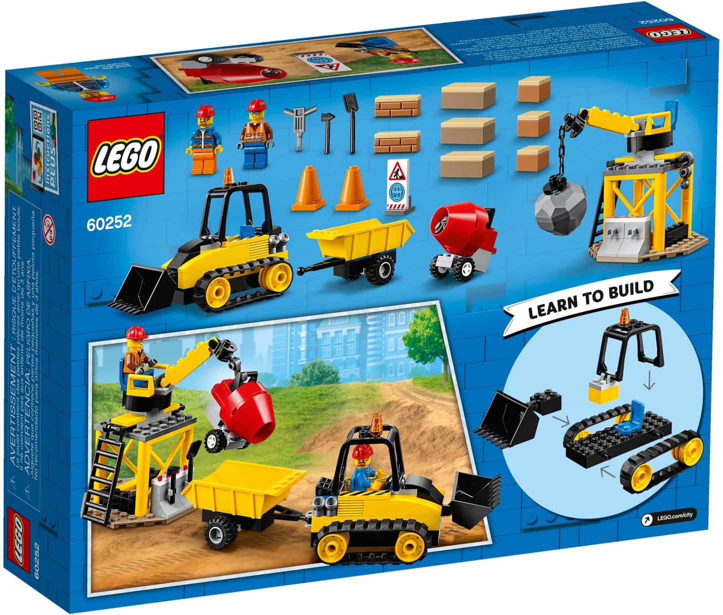 Lego City Town 60252 CONSTRUCTION BULLDOZER Trailer wrecking Ball