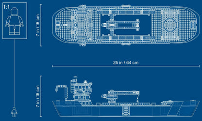 LEGO 60266 Ocean Exploration Ship: Floating Ship with Submarine & Helicopter
