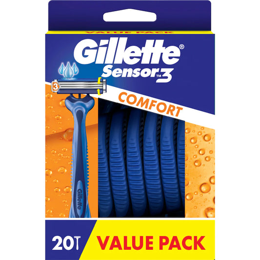 Gillette Sensor 3 Disposable Razors - 20 Pack - Auzzistore