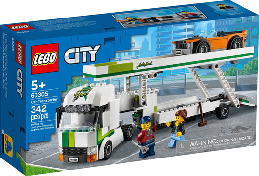 LEGO 60305 Car Transporter: Toy Truck with Muscle Car