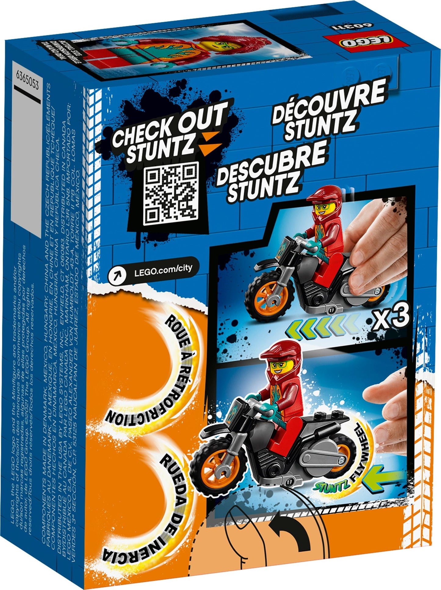 LEGO 60311 Fire Stunt Bike: Freya McCloud & Motorcycle Toy